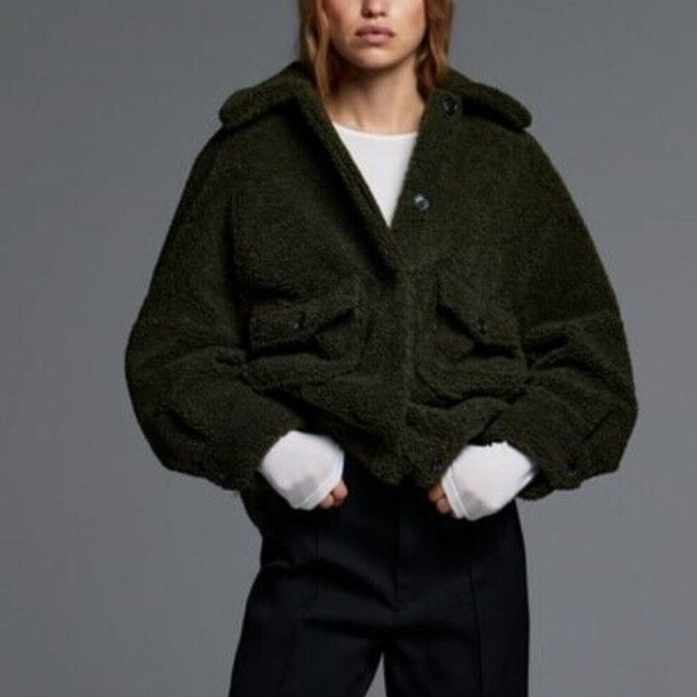 Zara Shearling Coat Jacket